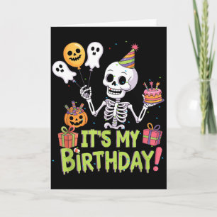Skelett Geburtstag Lustig Frohes Halloween Bday Ju Karte
