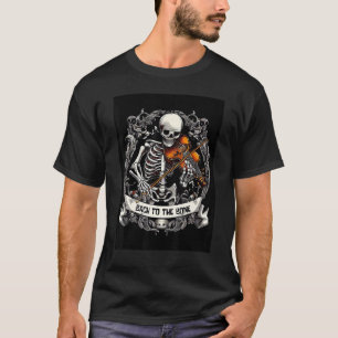 Skelett-Geiger Bach bis auf die Knochen Musik Pun  T-Shirt
