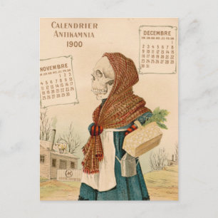 Skelett-Gemüse-Dame Postkarte