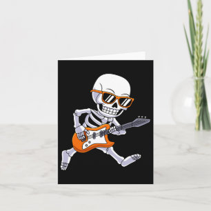 Skelett Gitarrenrock und Roll Boys Kinder Karte