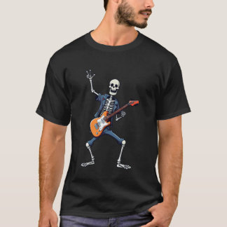 Skelett-Gitarrist Rock n Roll Musikliebhaber Goth T-Shirt