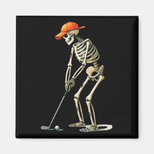 Skelett Golf Halloween Golfer Golfspieler Lustig M Magnet