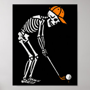 Skelett-Golf-Halloween-Golfer-Kostüm Dad Herren Bo Poster