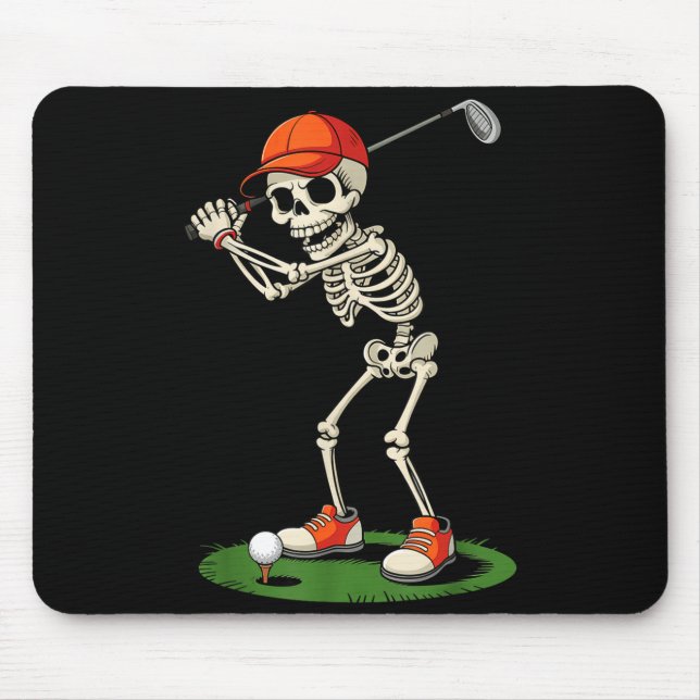 Skelett Golf Halloween Kostüm Lustige Jungen Klein Mousepad (Vorne)