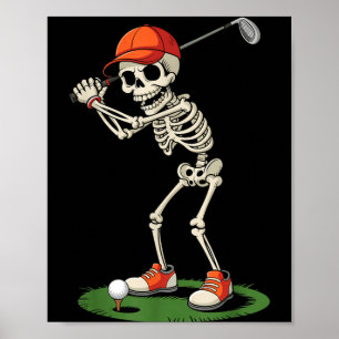 Skelett-Golf-Halloween-Kostüm Lustige Jungen Klein Poster
