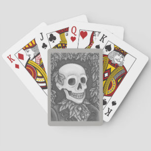 SKELETT GOTH, HALLOWEEN SCHÄDEL-KARTENSPIEL SPIELKARTEN