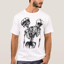 Skelett-Gothic-Dunkel-Ästhetik-T-Shirt