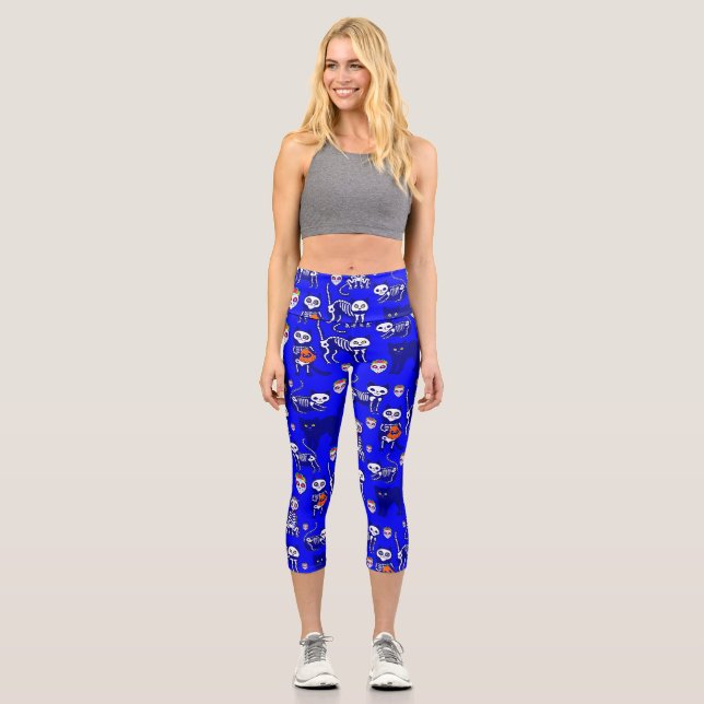 Skelett-Halbkugel Capri Leggings (Vorderseite)