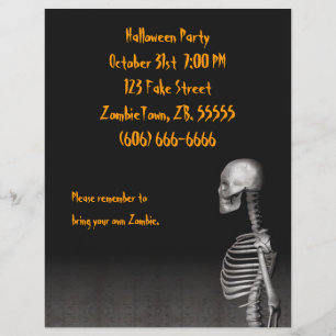Skelett - Halloween-Flyer Flyer