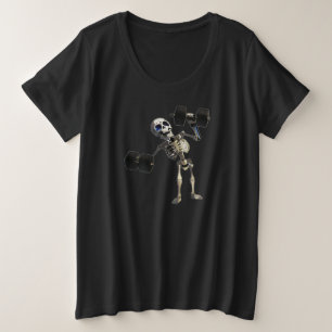 Skelett/Halloween/lustig/Fitnesstudio Große Größe T-Shirt
