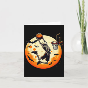 Skelett Halloween Men Boys Basketball Halloween Karte