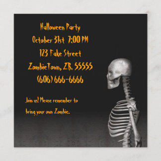 Skelett - Halloween-Party Einladung