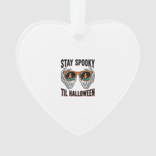 Skelett-Halloween-Shirt mit Hexenbrille Vintage Ornament