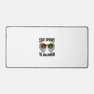 Skelett-Halloween-Shirt mit Hexenbrille Vintage Schreibtischunterlage
