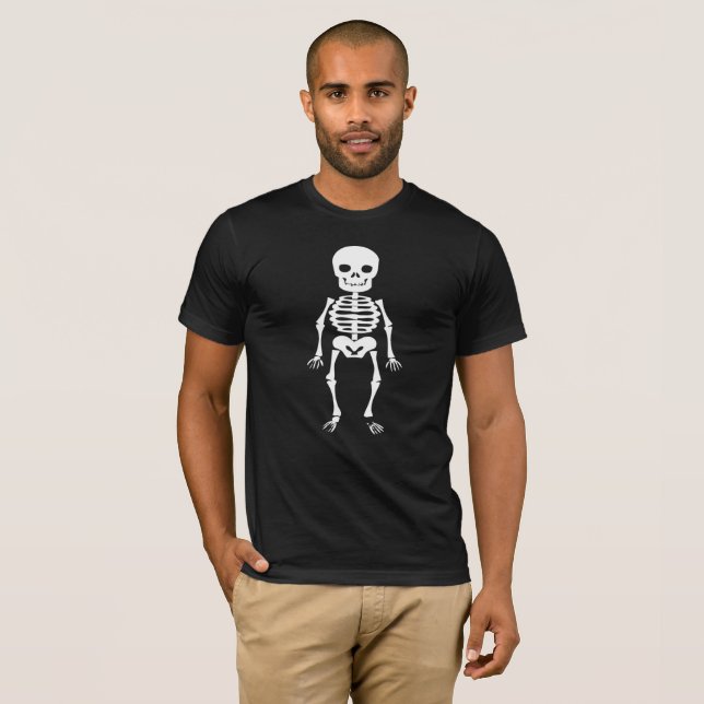 Skelett. Halloween Tee. T-Shirt (Vorne ganz)