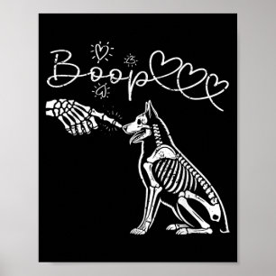 Skelett Hand berührt Nase Deutsche Schäferhunde Bo Poster