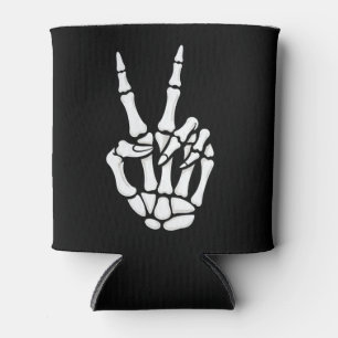Skelett-Hand-Friedenszeichen Cool Halloween Dosenkühler