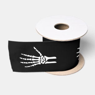 Skelett-Hand Knochige Hand Silhouette Halloween Sc Satinband