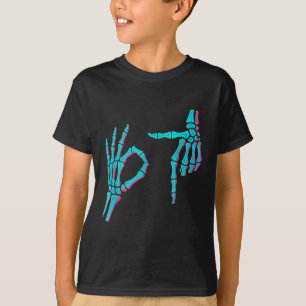 Skelett-Hand Lustig Six Seven 6 7 Meme 67 Hallowee T-Shirt