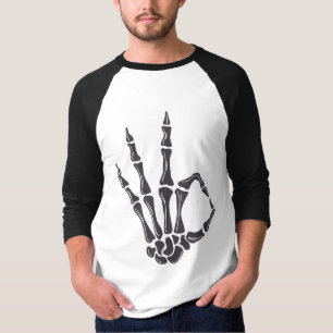 Skelett-Hand OK-Zeichen Grafik T-Shirt