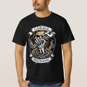 Skelett-Hand-Schraubenschlüssel - Garage Mechanike T-Shirt