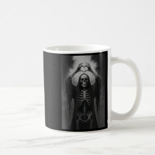 Skelett Hände Herz Zeichen Gruseliges Gesicht Lust Kaffeetasse