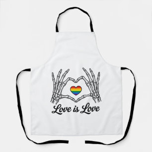 Skelett Hände Regenbogen Herz Liebe Ist Liebe Shir Schürze
