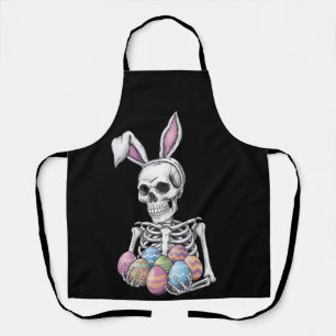 Skelett-Hase hält Oster-Eier Lustiger Hase Schürze