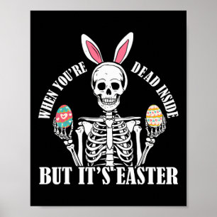 Skelett-Hase tot von innen, aber Ostern lustig Fra Poster