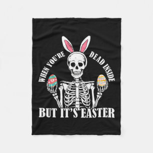 Skelett-Hase tot von innen aber Ostern lustig Frau Fleecedecke