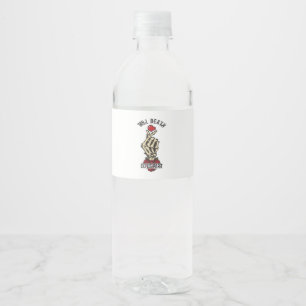 Skelett Herz bis Tod tun uns Teil Wasserflaschenetikett