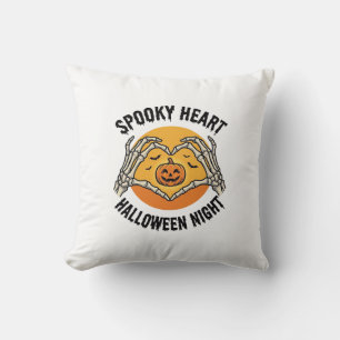 Skelett Herz Halloween Vintage Hände Design_1 Kissen
