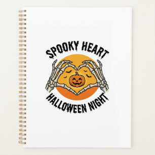 Skelett Herz Halloween Vintage Hände Design_1 Planer