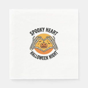Skelett Herz Halloween Vintage Hände Design_1 Serviette