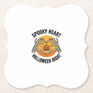 Skelett Herz Halloween Vintage Hände Design_1 Untersetzer