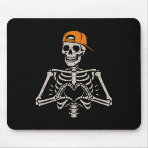Skelett Herz Hände Pose Halloween Liebe Lustige Mä Mousepad