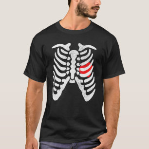 Skelett Herz Rippenkäfig Röntgen Erwachsene Kinder T-Shirt