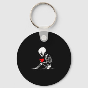 Skelett Herz Valentins Emo Gothic Minimalist Ck Schlüsselanhänger