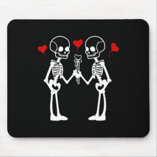 Skelett-Herzen Valentinsliebhaber Paare Mousepad