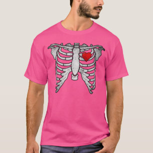 Skelett Herzkranzkäfig X Ray Adult Kinder Hallowag T-Shirt