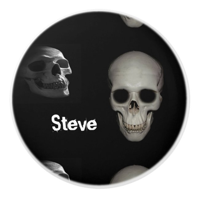 Skelett im nahen Keramik-Griff Keramikknauf (Vorderseite)