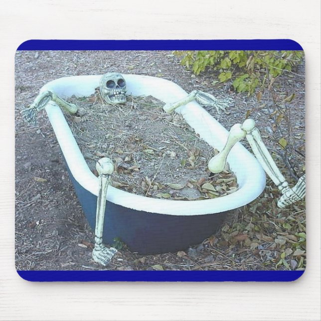 Skelett in der Badewanne Mousepad (Vorne)
