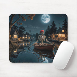 Skelett in einem Ruderboot Mousepad