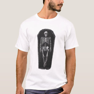 Skelett in einem Sarg T-Shirt