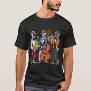 Skelett-Jazzmusiker T-Shirt