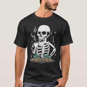 Skelett Kaffee Kaffeebohnen Kaffee Kaffee Kaffee K T-Shirt