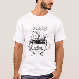 Skelett-Kaffeebad Retro-Vintage-Espressoliebhaber T-Shirt