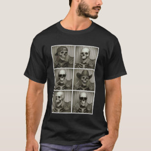 Skelett-Katze-Fotobooth Lustig Coole Fotobooth Hal T-Shirt