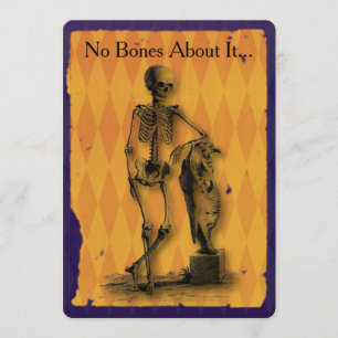 Skelett keine Knochen über es Halloween-Party Einladung