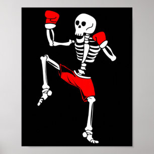Skelett-Kickboxer Muay Thai  Poster